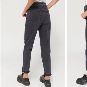 BDG High Waisted Mom Jeans Washed Black Denim